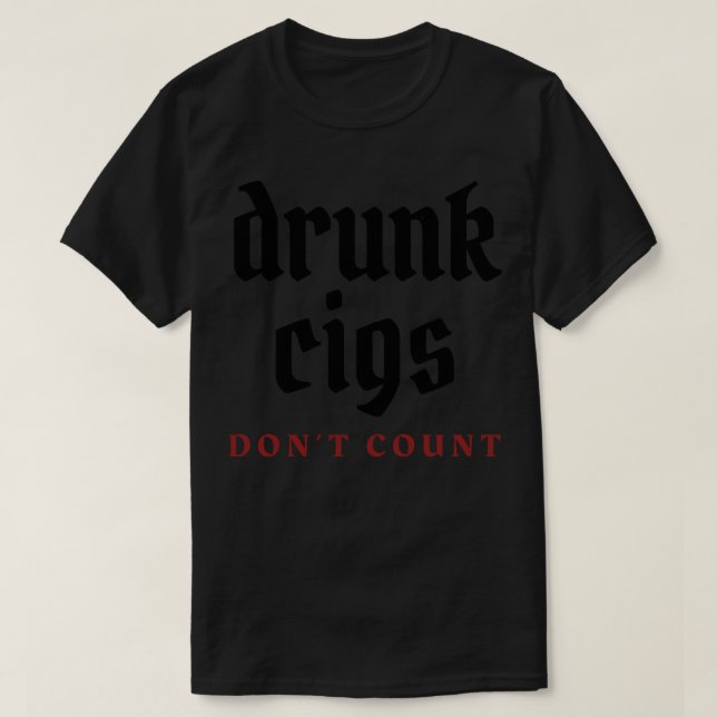 Antal runk-cigs som inte räknas 2 t shirt (Design framsida)