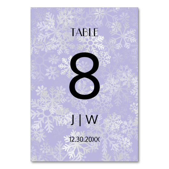 Antal snöiga julen  bordsnummer (Framsidan)