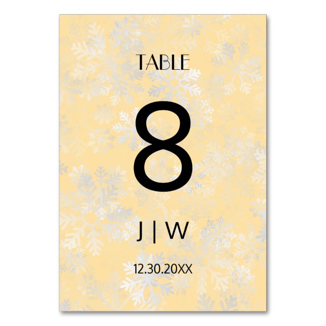 Antal snöjular bordsnummer (Framsidan)