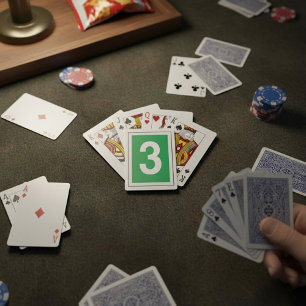 Antal tre uppspelningskort casinokort