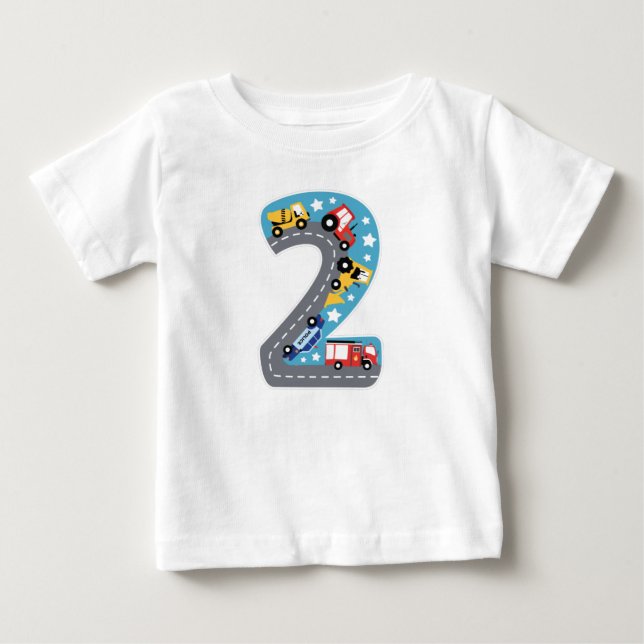 ANTAL TVÅ BARN 2:A BIRTHDAY T SHIRT (Framsida)