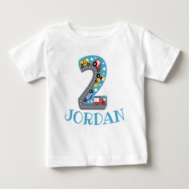 ANTAL TVÅ BARN 2ND BIRTHDAY BABY T-Shirt (Framsida)