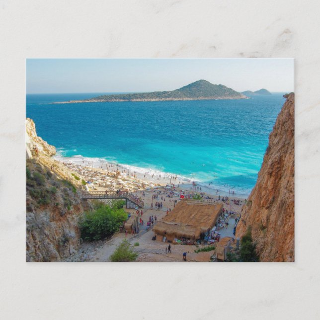 Antalya Eyebrow Kaputas Beach .Turkey Helg Vykort (Framsida)