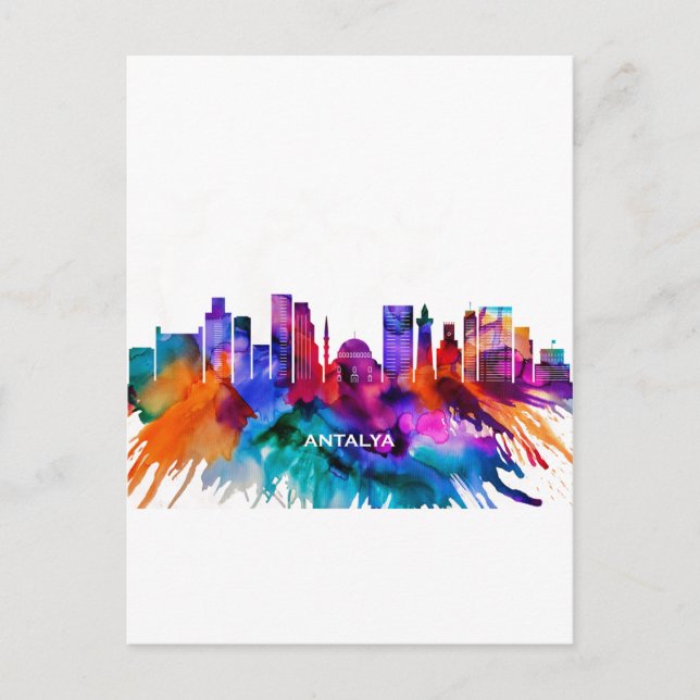 Antalya Skyline Helg Vykort (Framsida)