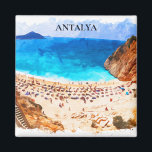 Antalya Turkey Beach Vacation Magnet<br><div class="desc">Snyggt magnet visar en bild av landskapet i Antalya Turkey. Den här produkten visar de unika stränderna och landskapet på detta populära resmål. Underbar resepresentidé och souvenir.</div>