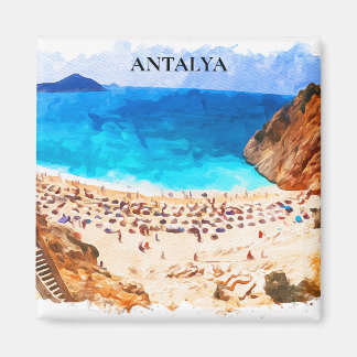 Antalya Turkey Beach Vacation Magnet