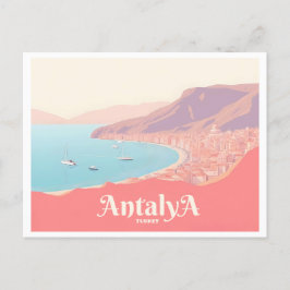 Antalya Turkey Pastel Travel Vykort
