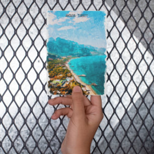 Antalya Turkey Watercolor Illustration Vykort