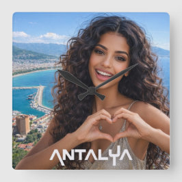 ANTALYA - TURKIET FYRKANTIG KLOCKA