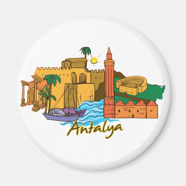 Antalya Turkiet Magnet (Framsidan)