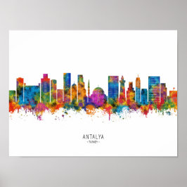 Antalya Turkiet Skyline Poster