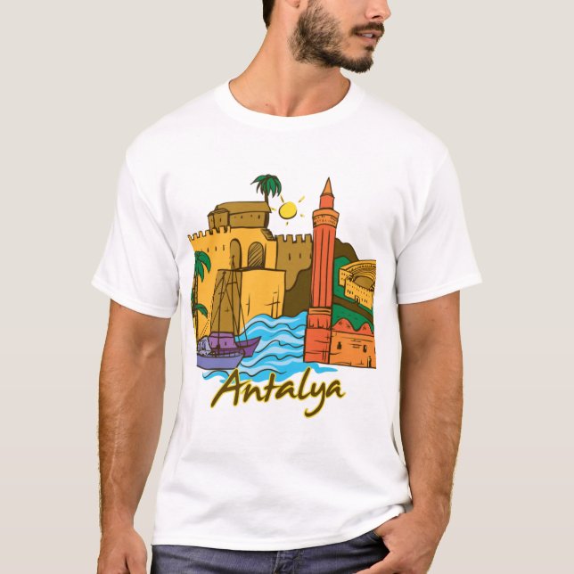 Antalya Turkiet T Shirt (Framsida)