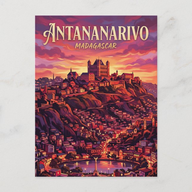 Antananarivo-kullarna Madagaskar Vykort (Framsida)