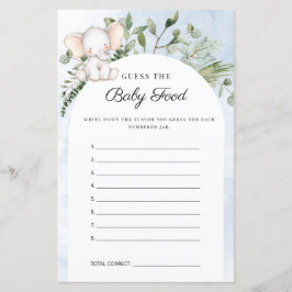 Antar att Baby Food Boy Blue Baby Shower Game