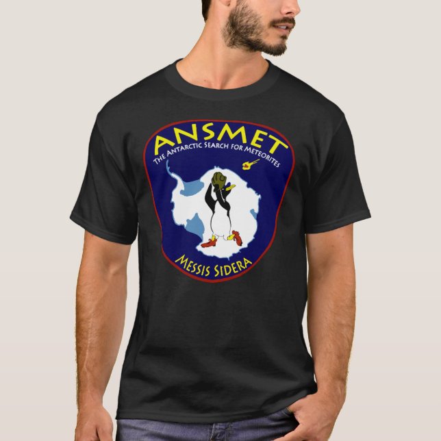 Antarctic Search For Meteorites (ANSMET) Logo Esse T Shirt (Framsida)