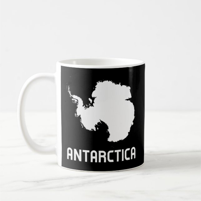 Antarctica Continent Kaffemugg (Vänster)