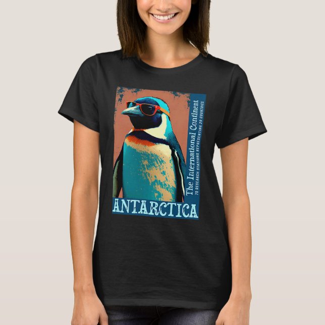 Antarctica Cute Cool Penguin Antarctic Research So T Shirt (Framsida)