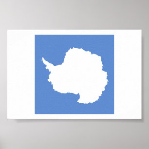 Antarctica Flagga Emblem Poster