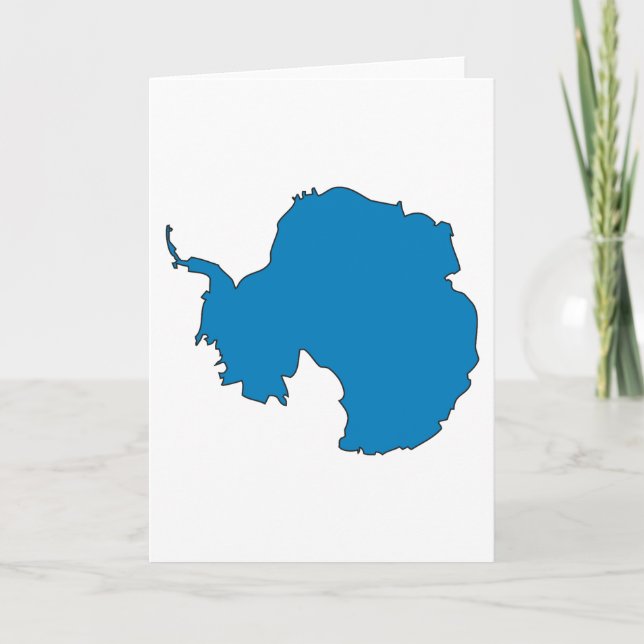 Antarctica flagga karta kort (Framsida)