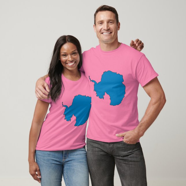 Antarctica flagga karta tee shirt (Unisex)