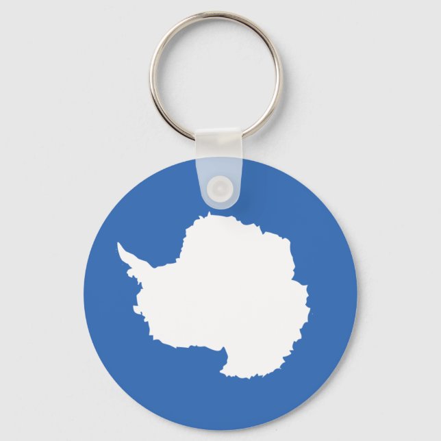 Antarctica Flagga Nyckelring (Framsida)