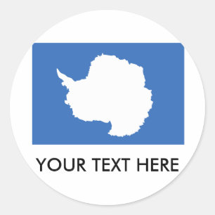 Antarctica Flagga Runt Klistermärke