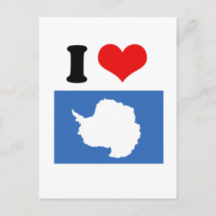 Antarctica Flagga Vykort