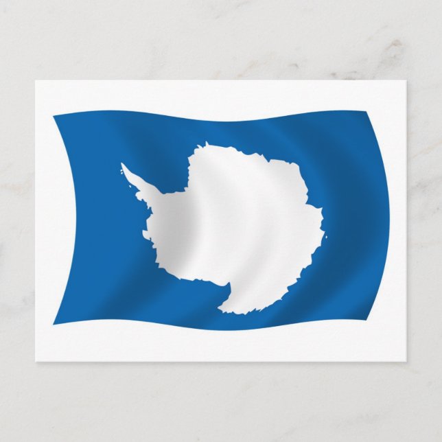 Antarctica Flagga vykort (Framsida)