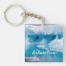 Antarctica iceberg-foto med text