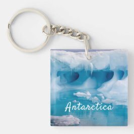 Antarctica iceberg-foto med text