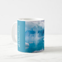 Antarctica iceberg-foto med text