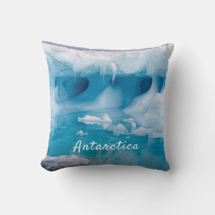 Antarctica iceberg-foto med text kudde