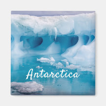 Antarctica iceberg-foto med text