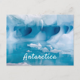 Antarctica iceberg-foto med text vykort