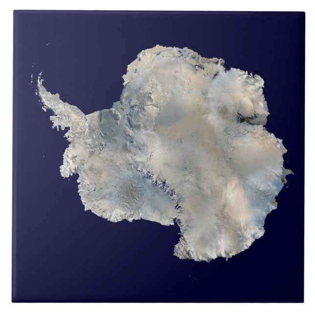 Antarctica (NASA Blue Marble Imagery) Kakelplatta (Framsidan)