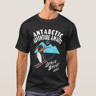 Antarctica Påsklov 2023 Penguin Snö Ski T Shirt