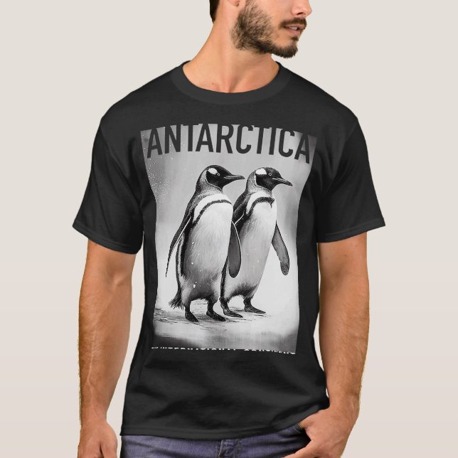 Antarctica Penguins Internationell-kontinenten T Shirt (Framsida)