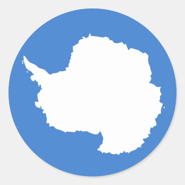 antarctica runt klistermärke (Framsida)