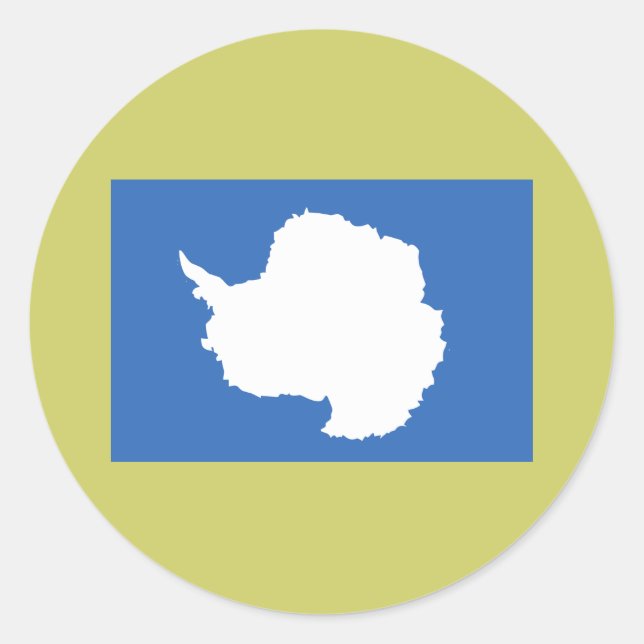 Antarctica Runt Klistermärke (Framsida)