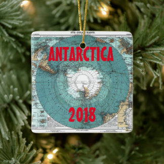 Antarctica Scenia Ceramic Square Ornament