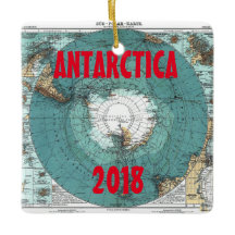 Antarctica Scenia Ceramic Square Ornament