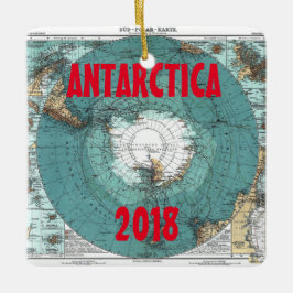 Antarctica Scenia Ceramic Square Ornament