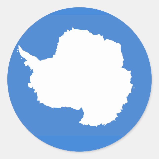 Antarctica Sticker Runt Klistermärke (Framsida)