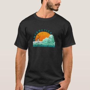 Antarctica Tourist Vintage Vacation Långärmad T Shirt