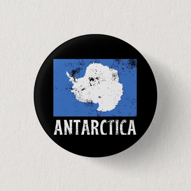 Antarctica vintage Flagga Knapp (Framsida)