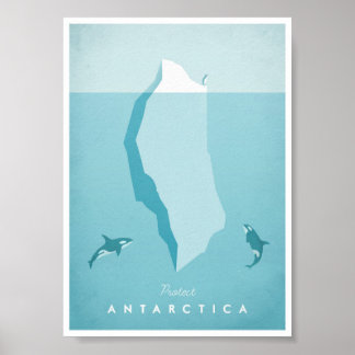 Antarctica Vintage resor Poster