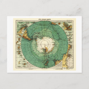 AntarcticaPanoramic MapAntarctica Vykort