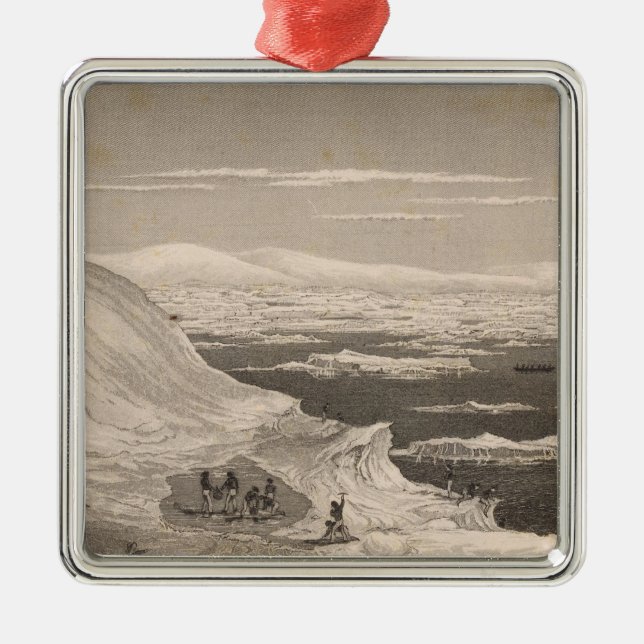 Antarktis 2 julgransprydnad metall (Framsidan)