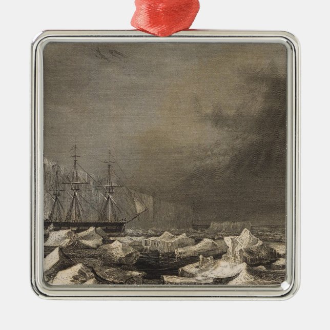 Antarktis 3 julgransprydnad metall (Framsidan)