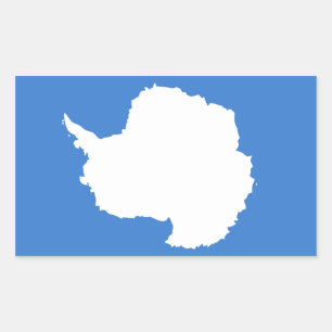 Antarktis/Antarcticflagga Rektangulärt Klistermärke